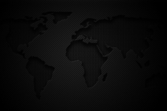 Black Background World Map HD